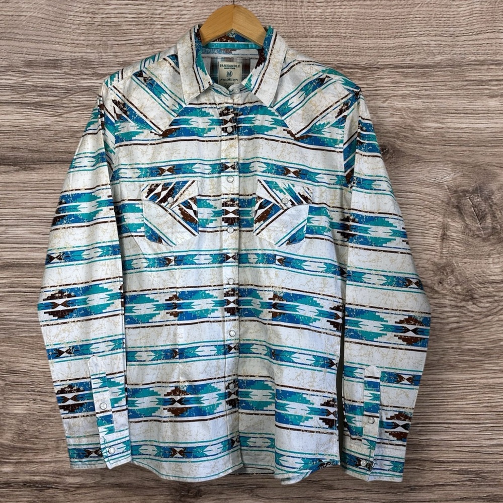 Panhandle Rough Stock Pearl Snap Button Down Women’s Medium
